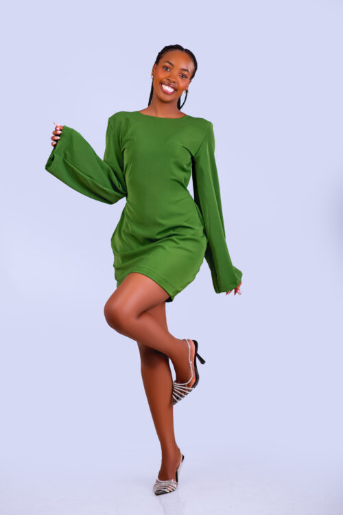 Longsleeved Backless Mini Dress